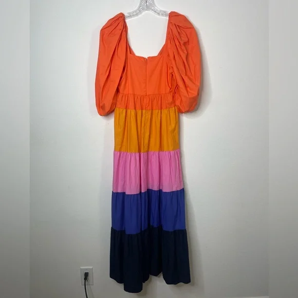 Farm Rio Colorblock Puff Sleeve Maxi Dress - Picture 7 of 7